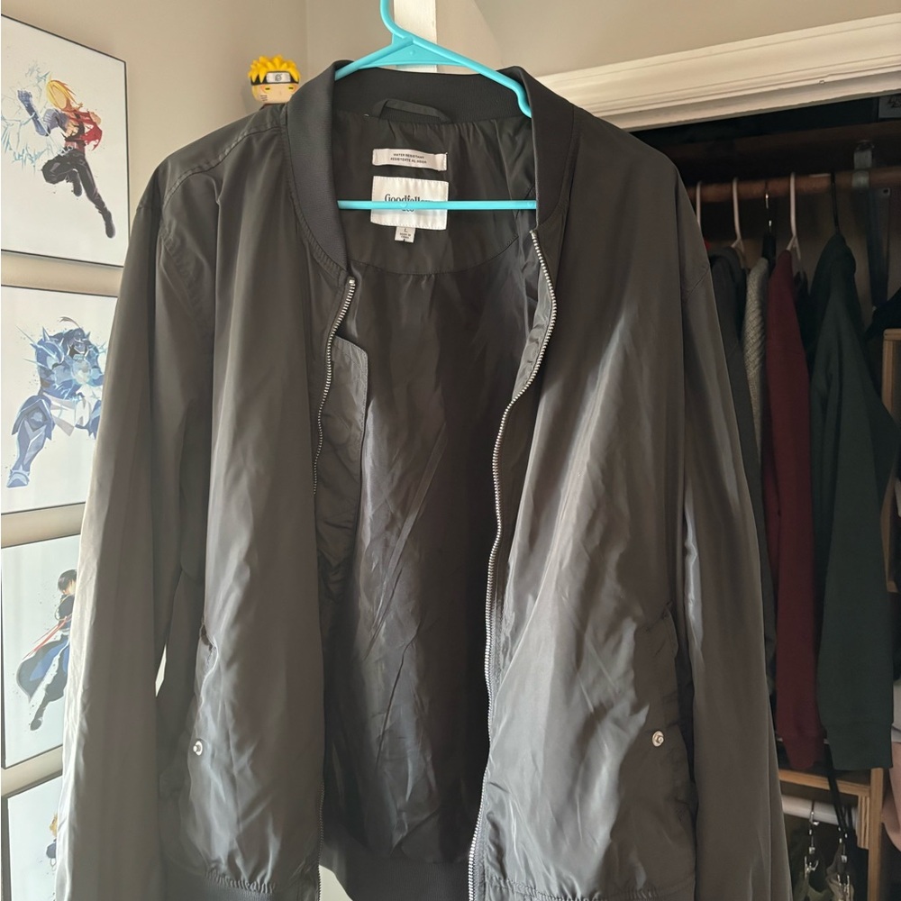 Dark Gray Bomber Jacket